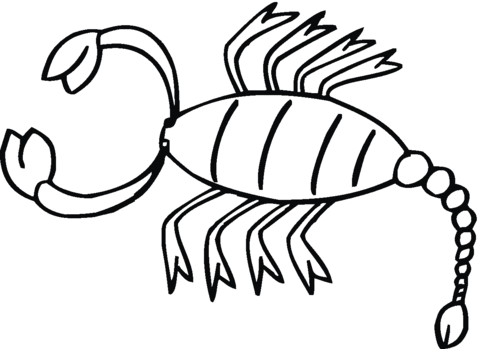 Scorpion 16 Coloring Page